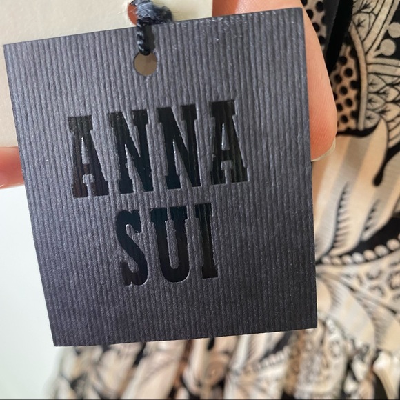 New Anna Sui Strapless Silk Dress 8 - Picture 7 of 11